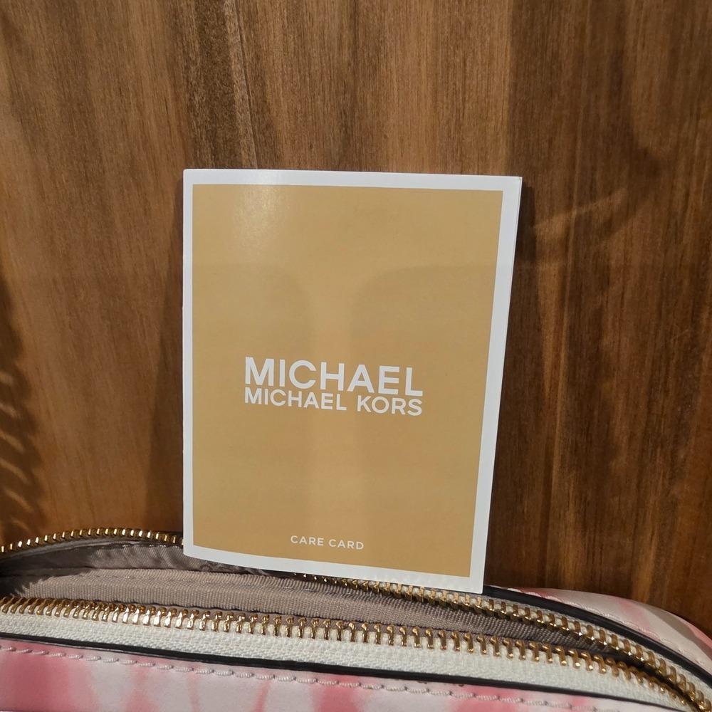 Michael Kors‎ Jet Set East West Crossbody Bag Womens Pink White Tie-Dye Leather - Picture 10 of 12